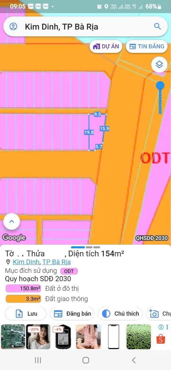 Đất nền 2 mặt tiền khu tái định cư Kim Định, Bà Rịa - Vũng Tàu 175m² giá 4.5 tỷ - Cơ hội đầu tư tuyệt vời!