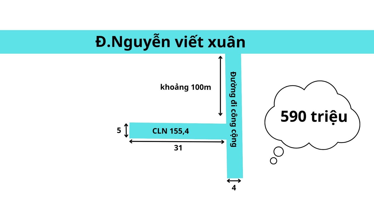 Đất nền Nguyễn Viết Xuân, Thới An Đông, Cần Thơ 155m² - Giá chỉ 590 triệu, bán gấp!