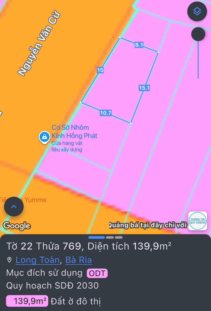 Nhà mặt tiền Nguyễn Văn Cừ, Phường Long Toàn, 140m² giá 6.7 tỷ - Chính chủ bán gấp!