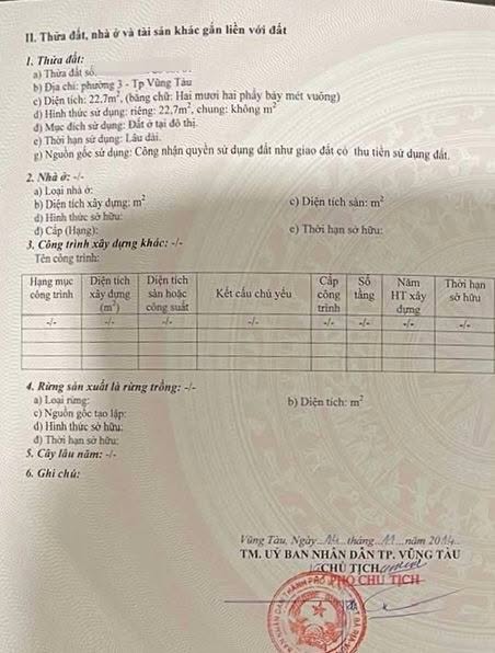 Đất nền Vũng Tàu 22.7m² giá 1.65 tỷ - Đầu tư sinh lời ngay!