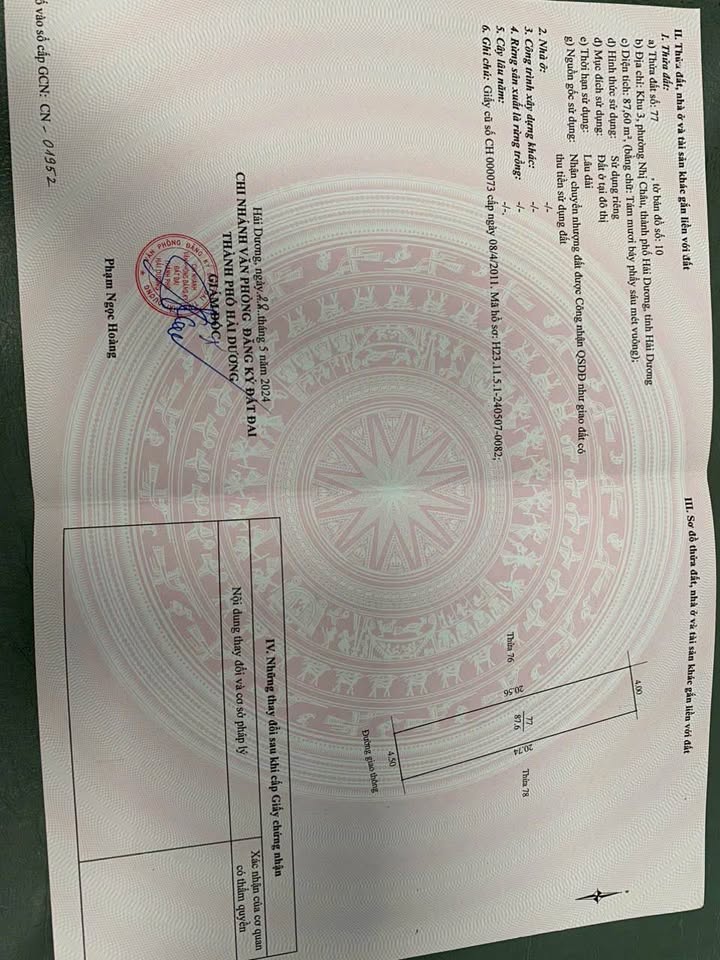 Lô đất đẹp tại ngõ phố Mai Độ, phường Nhị Châu - 87m² giá 1.4 tỷ - Tiện ích đầy đủ!