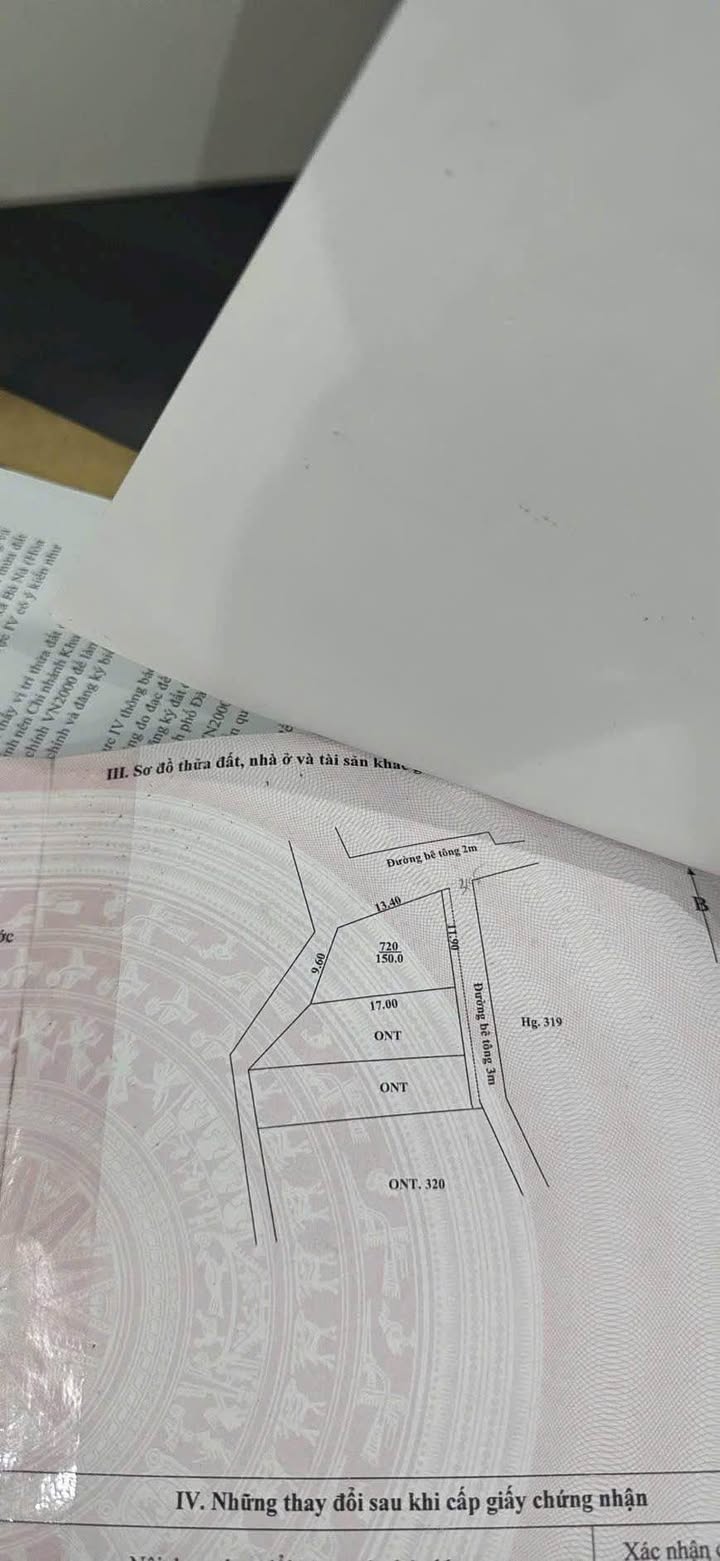 Đất nền 150m² Hòa Nhơn, Hòa Vang - Đầu tư sinh lời chỉ 900 triệu!