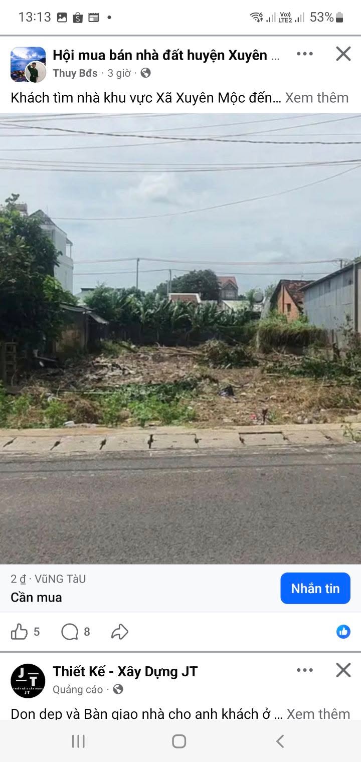 Đất thổ cư Phước Tân, Xuyên Mộc 538m² giá chỉ 4 tỷ - Cơ hội đầu tư hấp dẫn!