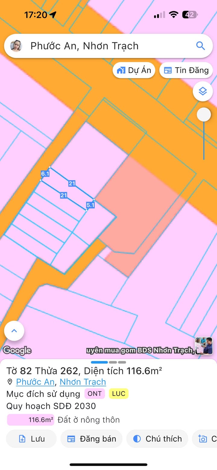 Đất nền Phước An Nhơn Trạch 116m² giá 1.65 tỷ - Cơ hội đầu tư sinh lời!