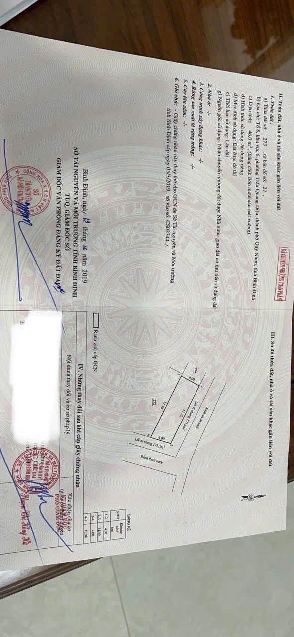 Đất 2 mặt hẻm đường Trần Đại Nghĩa Quy Nhơn 46m² giá 750 triệu - Cơ hội đầu tư hấp dẫn!