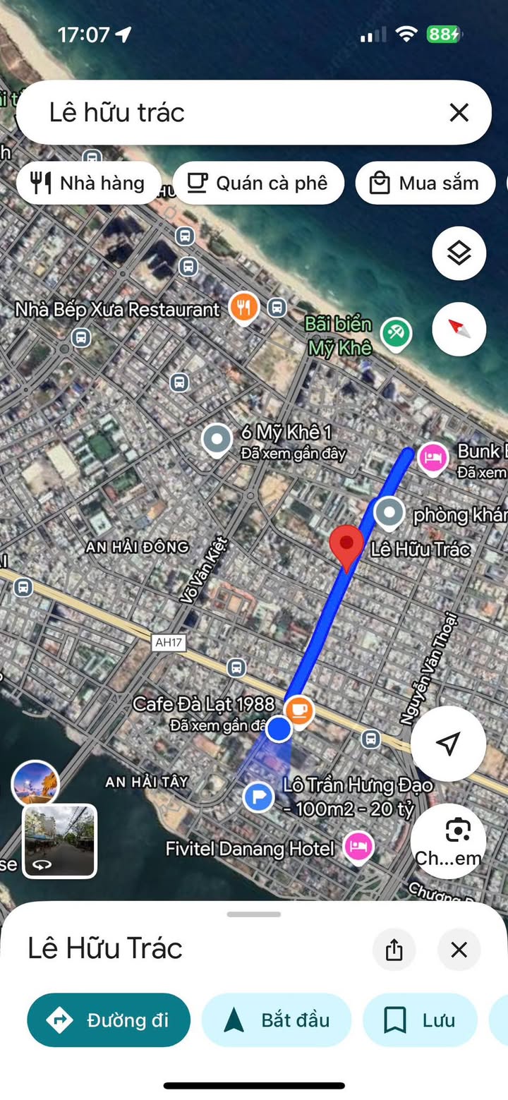 Lô đất 285m² mặt tiền Lê Hữu Trác, Sơn Trà - Gần chợ An Hải Đông