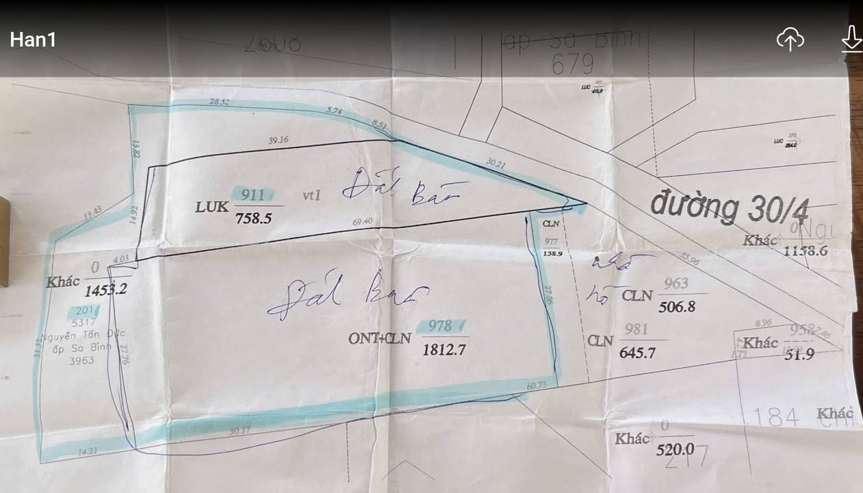 Đất nền 2571m² tại ấp Sa Bình, xã Long Đức, Trà Vinh - Giá 2 tỷ, chính chủ thương lượng!