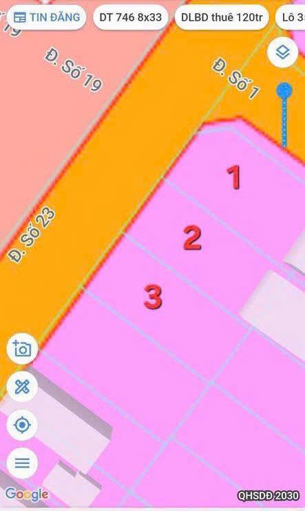 Đất liền kề xây biệt thự góc đường số 1, phường Hiệp Thành, 1183m² - Giá chỉ 47 triệu/m²!