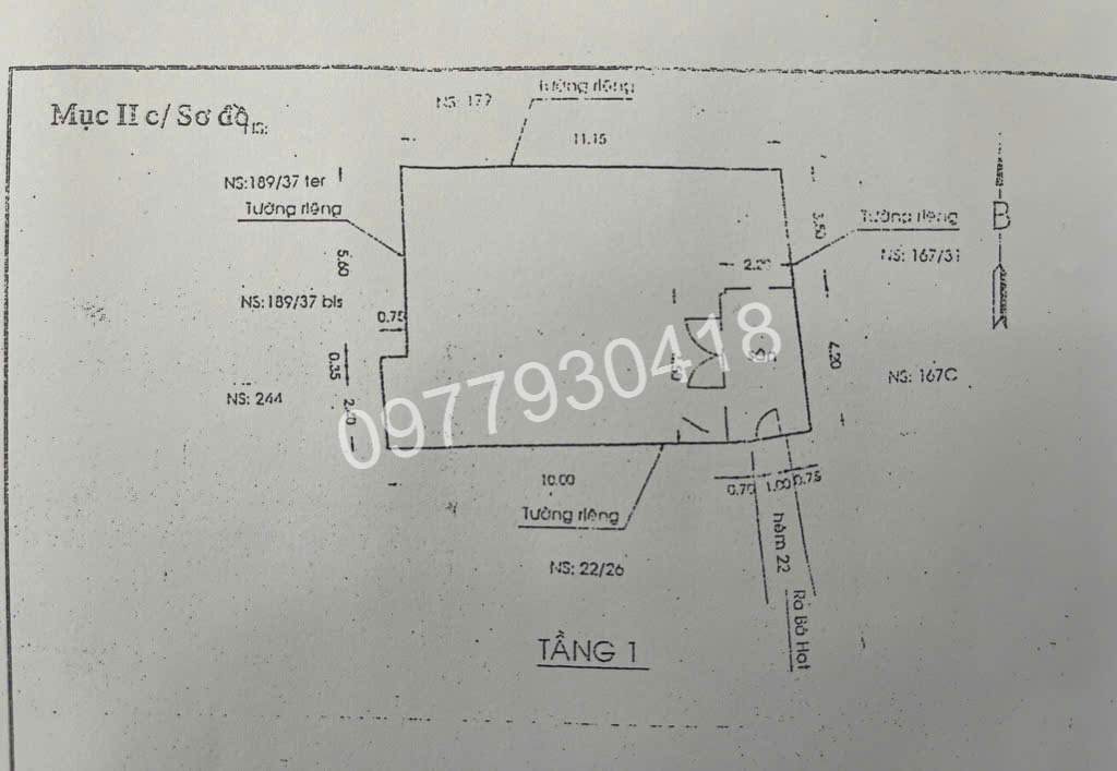 Đất mặt tiền Bà Hạt, Quận 10 - Diện tích 95m², giá 11 tỷ - Tiện xây mới ngay!