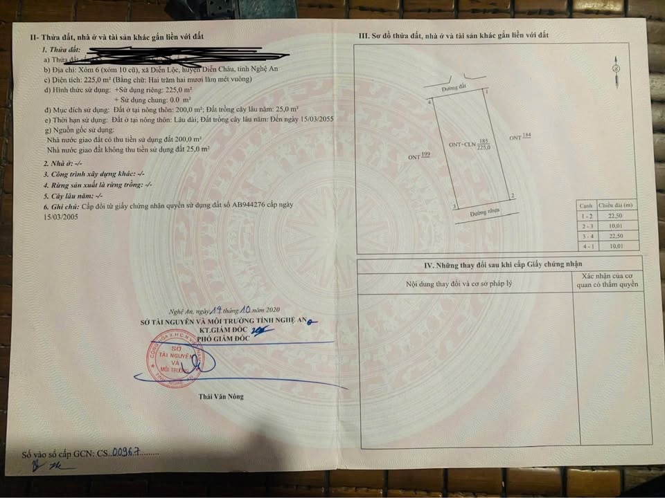 Đất thổ cư Diễn Lộc Diễn Châu 225m² giá 4.725 tỷ - Vị trí đẹp, thuận lợi đầu tư!