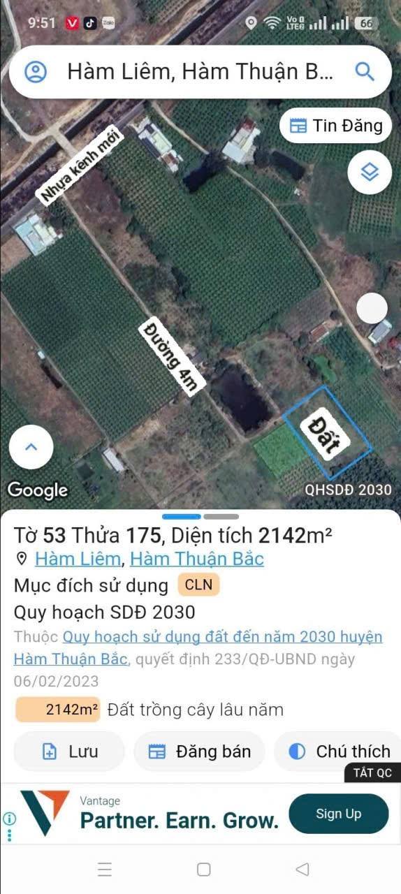 Đất nông nghiệp Thôn 5 Hàm Liêm 2142m² giá 850 triệu - Cơ hội đầu tư hấp dẫn!