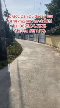 Đất nền Dân Chủ Tứ Kỳ 147m² giá 1.4 tỷ - Lô góc 2 mặt tiền ô tô