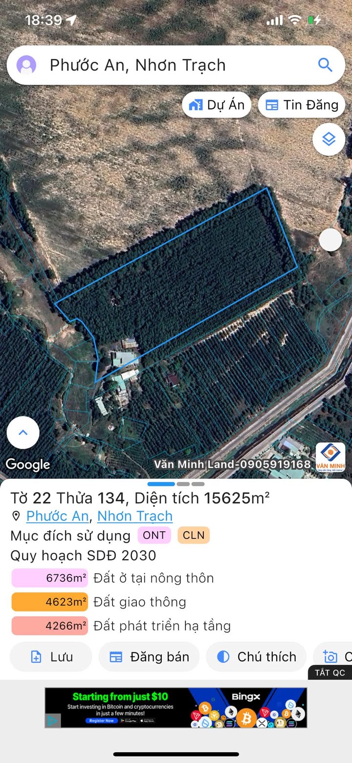 Đất nền Phước An Nhơn Trạch 5625m² giá 1.6 tỷ - Cơ hội đầu tư lý tưởng!