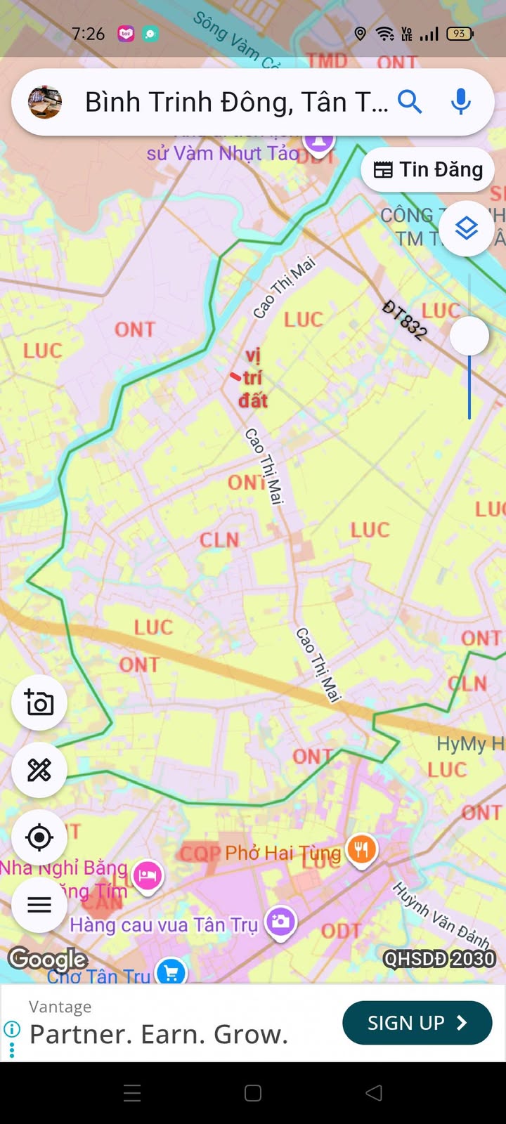 Đất nền 200m² xã Bình Trinh Đông, huyện Tân Trụ - Giá chỉ 1.39 tỷ!