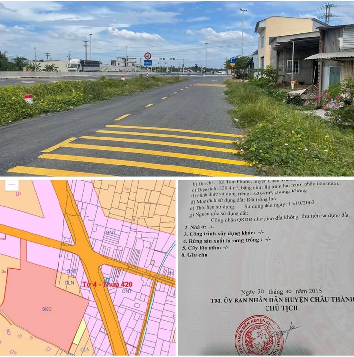 Đất nền xã Tâm Phước, Châu Thành - Bến Tre 320m² giá 2.3 tỷ - Cơ hội đầu tư lý tưởng!