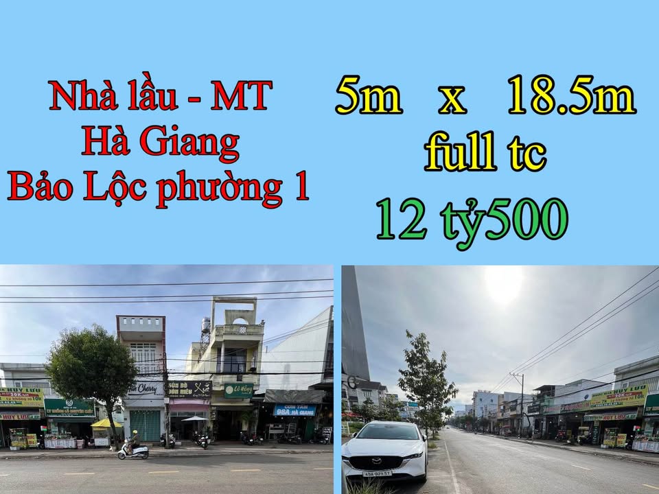 Nhà lầu mặt tiền đường Hà Giang Bảo Lộc 92.5m² giá 12.5 tỷ - Full nội thất sang trọng!