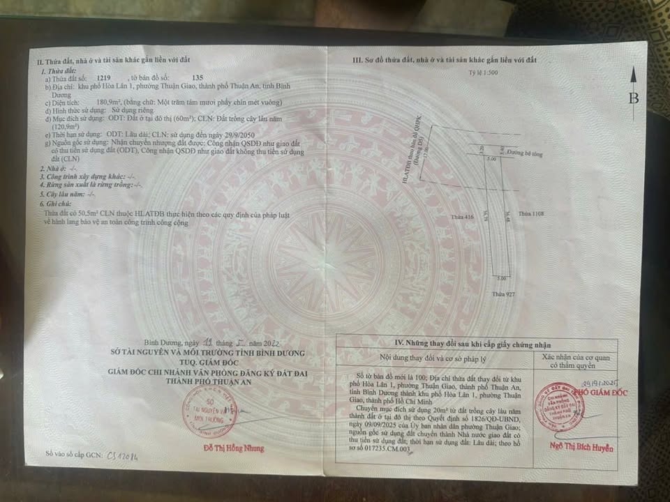 Đất nền phường Thuận Giao 180m² giá 3 tỷ - Đầu tư sinh lời ngay!