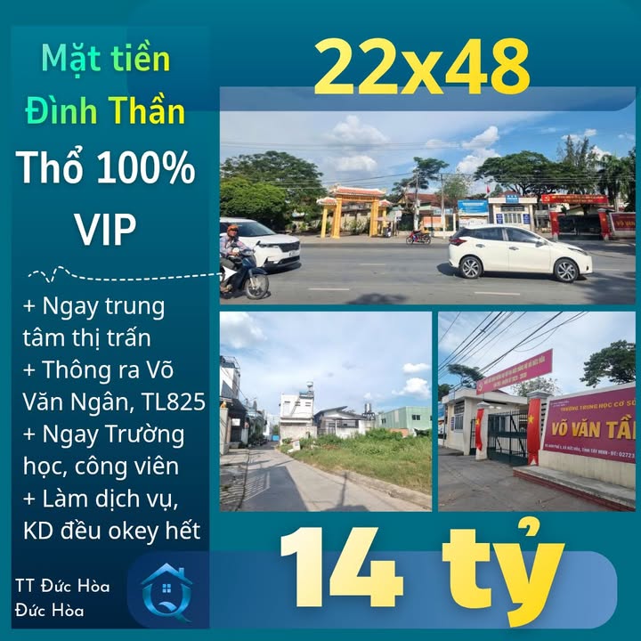 Đất nền mặt tiền Đình Thần Đức Hòa 1056m² giá 14 tỷ - Đầu tư sinh lời ngay!