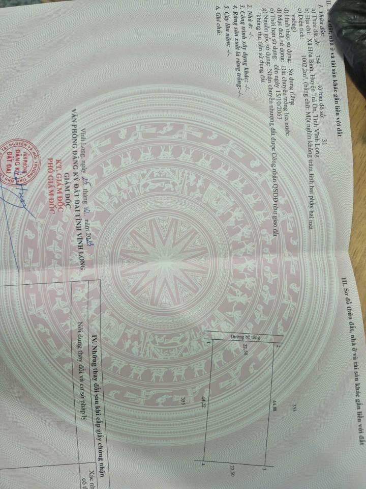 Đất nền Hòa Bình, Trà Ôn 968m² giá chỉ 200 triệu - Cơ hội đầu tư hấp dẫn!