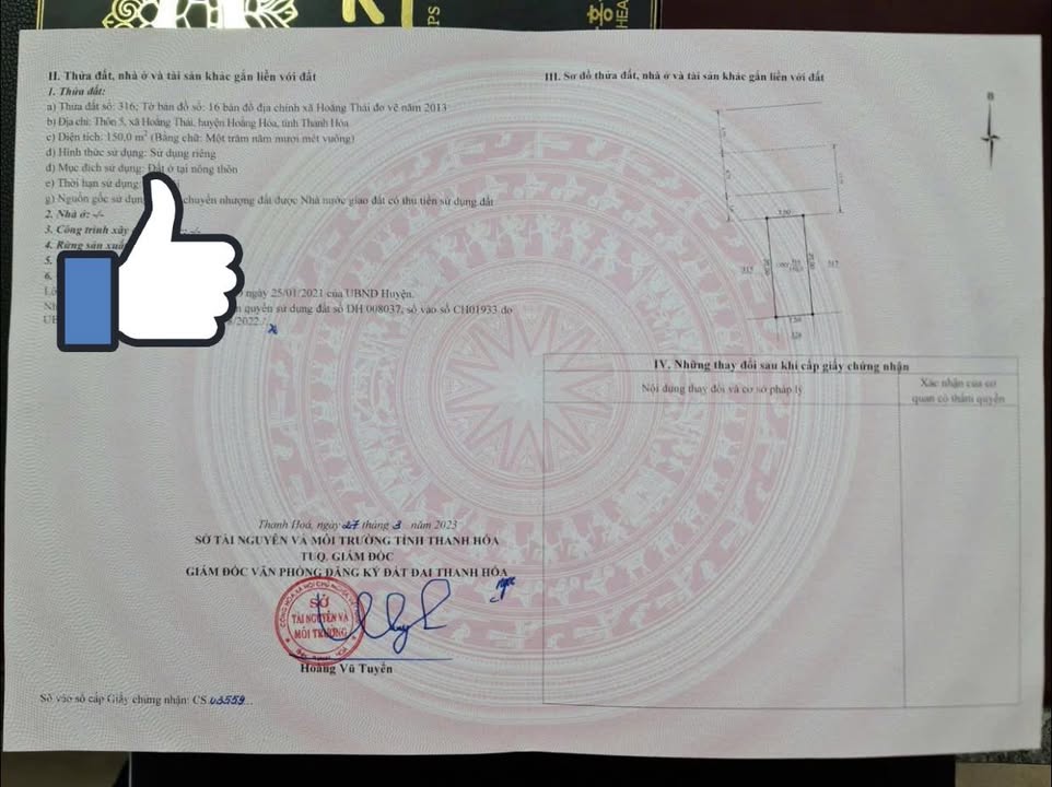 Đất nền Hoằng Thái 150m² giá 1.8 tỷ - Tiềm năng kinh doanh cao!