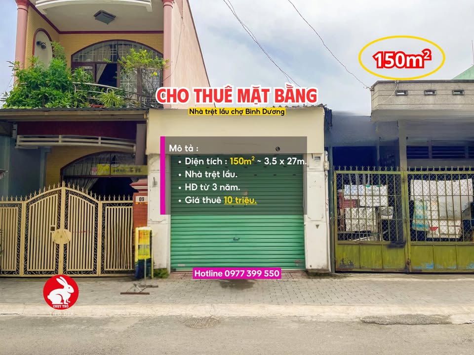 Cho thuê mặt bằng kinh doanh 150m² tại Thủ Dầu Một - Giá tốt chỉ 10 triệu/tháng!