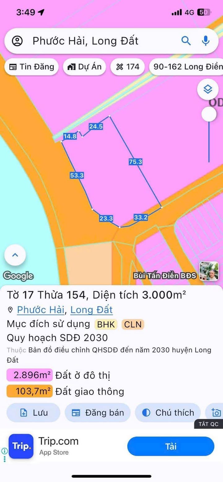 Đất nền Long Mỹ Đất Đỏ 3000m² giá 8.5 tỷ - Cơ hội đầu tư hấp dẫn!