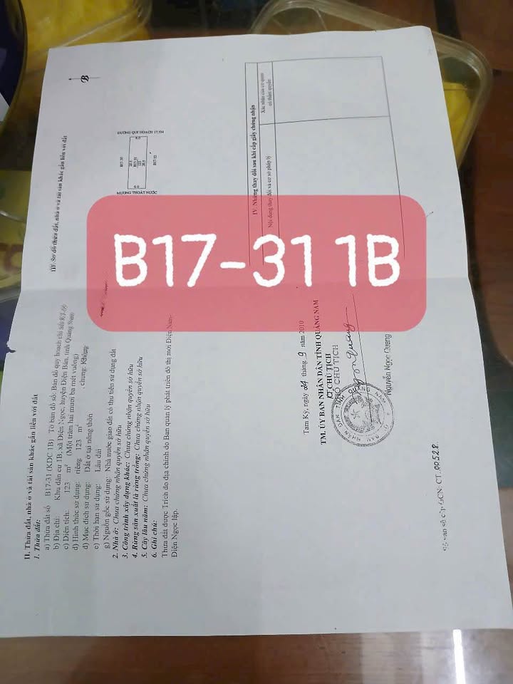 Đất nền KDT 1B Điện Ngọc 123m² giá chỉ 4.35 tỷ - Cơ hội đầu tư tuyệt vời!