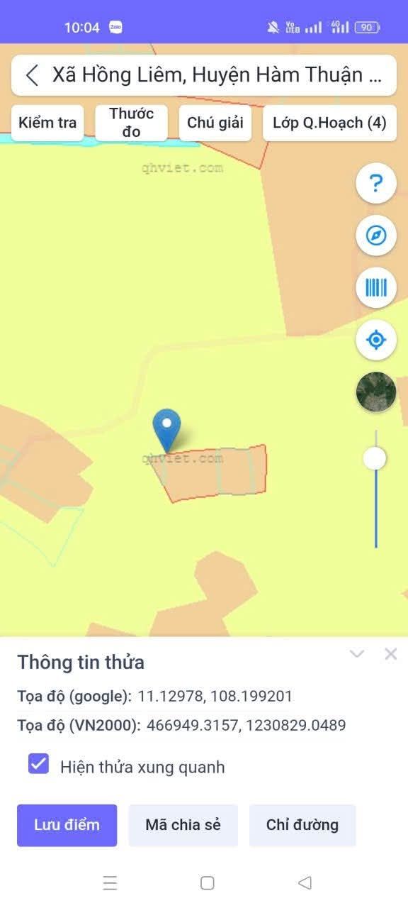 Đất nền Hồng Liêm, Hàm Thuận Bắc 5,3 sào giá 1,9 tỷ - Sổ hồng riêng, chính chủ bán gấp!