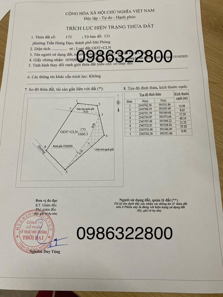 Đất nền 1400m² tại đường Lê Lợi, Hải Dương giá chỉ 1.4 tỷ - Sổ đỏ chính chủ