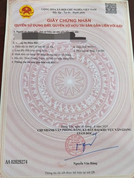 Đất nền 100m² tại Hoàng Trạch, Hưng Yên - Giá chỉ 3 tỷ - Ngõ ô tô vào tận nơi!