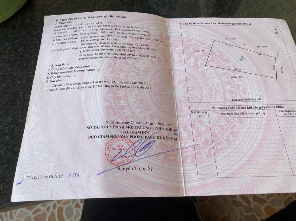 Đất nền Trù Sơn, Đô Lương 270m² giá chỉ 900 triệu - Cơ hội đầu tư hấp dẫn!