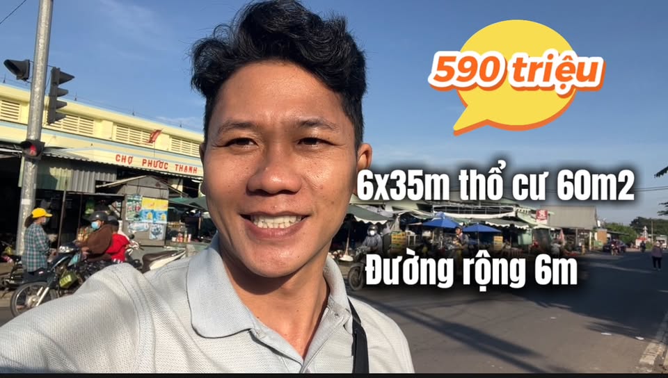 Đất thổ cư 60m² tại ấp Phước Tây, Gò Dầu - Giá chỉ 590 triệu!