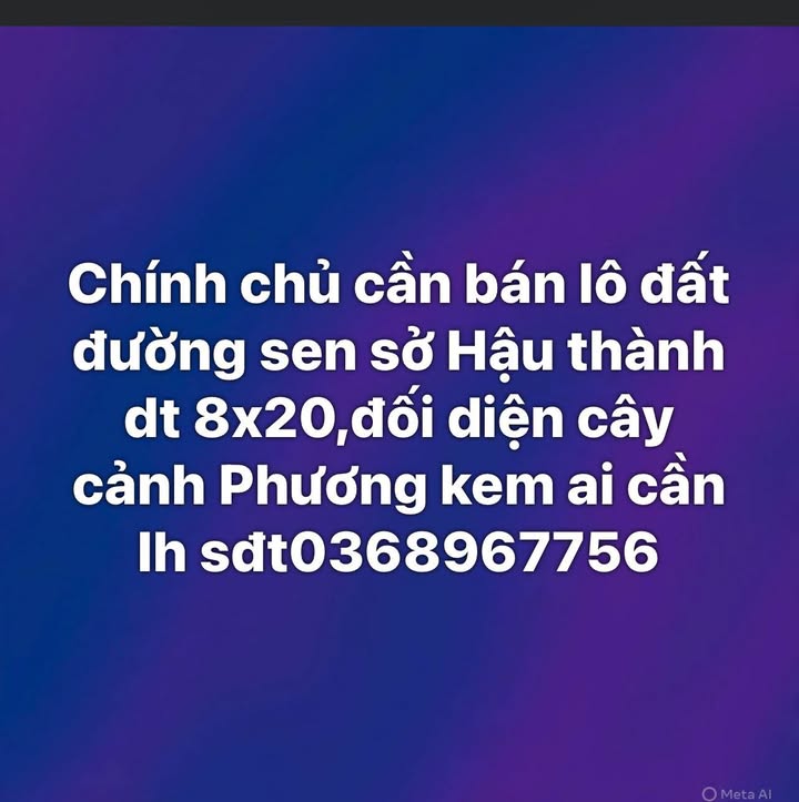 Đất nền Hậu Thành Yên Thành 160m² - Chính chủ cần bán gấp!