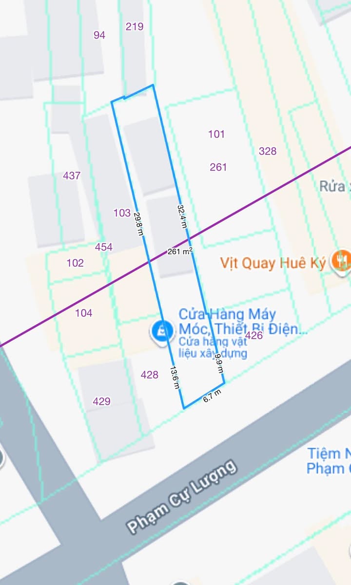 Đất nền 260m² mặt tiền đường Phạm Cự Lượng, Long Xuyên - Cơ hội đầu tư tuyệt vời!