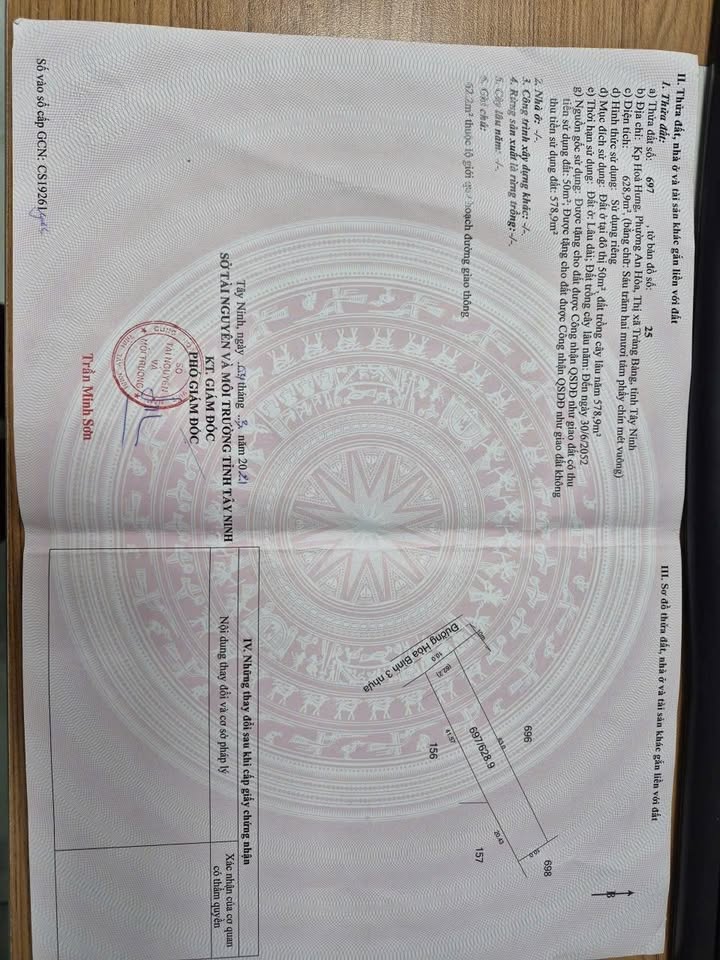 Đất nền Trảng Bàng 630m² giá 3.1 tỷ - Cơ hội đầu tư lý tưởng!