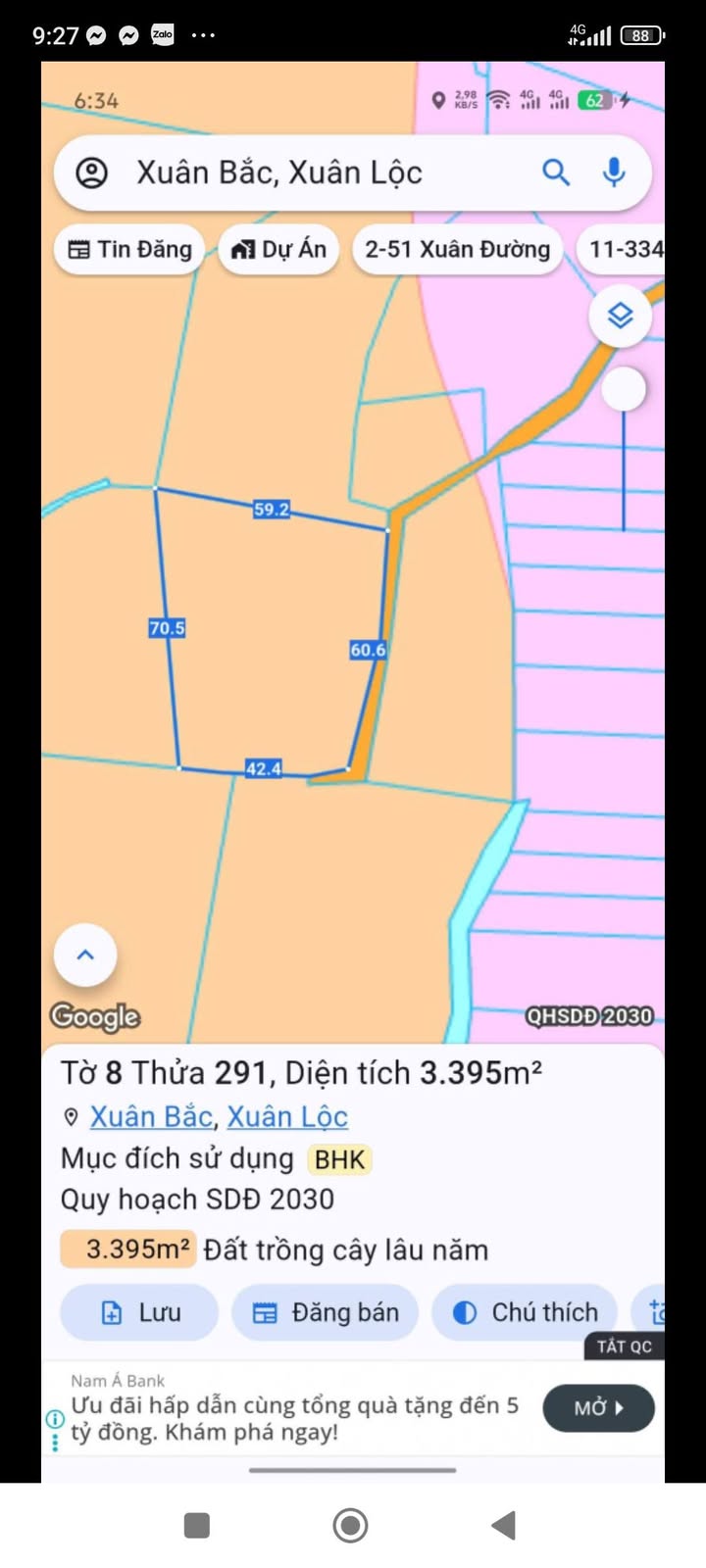 Đất nền Xuân Bắc, Xuân Lộc 10,800m² giá 840 triệu - Cơ hội đầu tư lý tưởng!