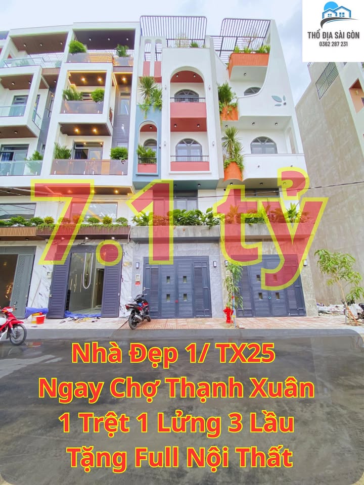 Nhà phố Thạnh Xuân 25, Quận 12, 60m² giá 7.1 tỷ - Nội thất cao cấp, ô tô tới nhà!
