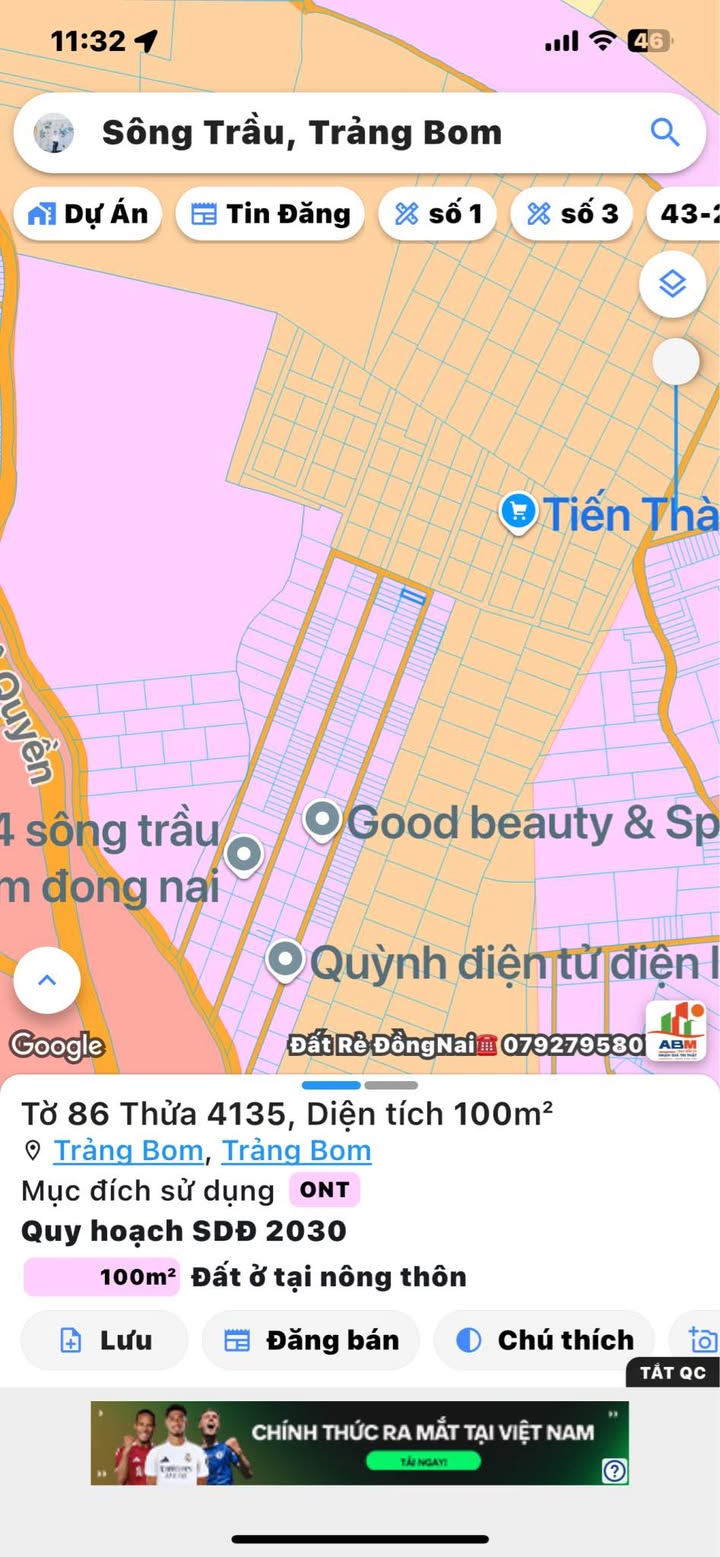 Đất nền ấp 4 Sông Trầu, Trảng Bom 100m² giá chỉ từ 700 triệu - Đầu tư sinh lời ngay!