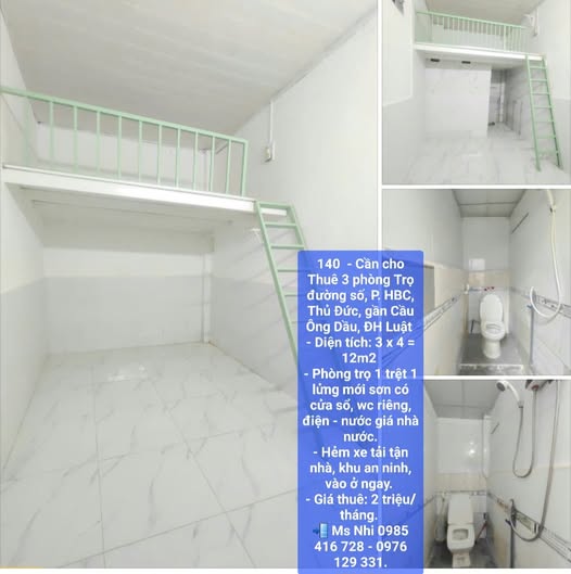 Phòng trọ cho thuê tại Hiệp Bình Chánh, Thủ Đức 12m² chỉ 2 triệu/tháng - An ninh và tiện nghi