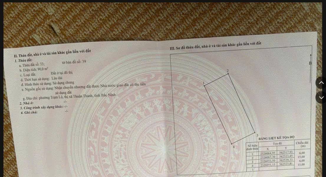 Đất nền dự án Trạm Lộ 2, Bắc Ninh 90m² giá 4 tỷ - Vị trí đẹp, tiện ích xung quanh!