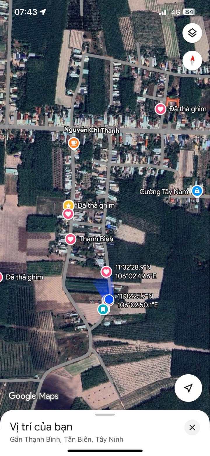 Đất nền Thạnh Bình, Tân Biên 1200m² giá 8.4 tỷ - Sổ hồng chính chủ!