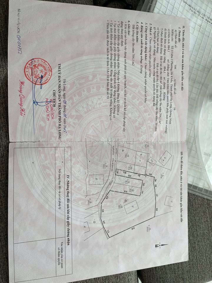 Đất xây dựng 180m² trên tổng 884m² tại khu phố 2, phường Hà Khẩu - Chính chủ bán