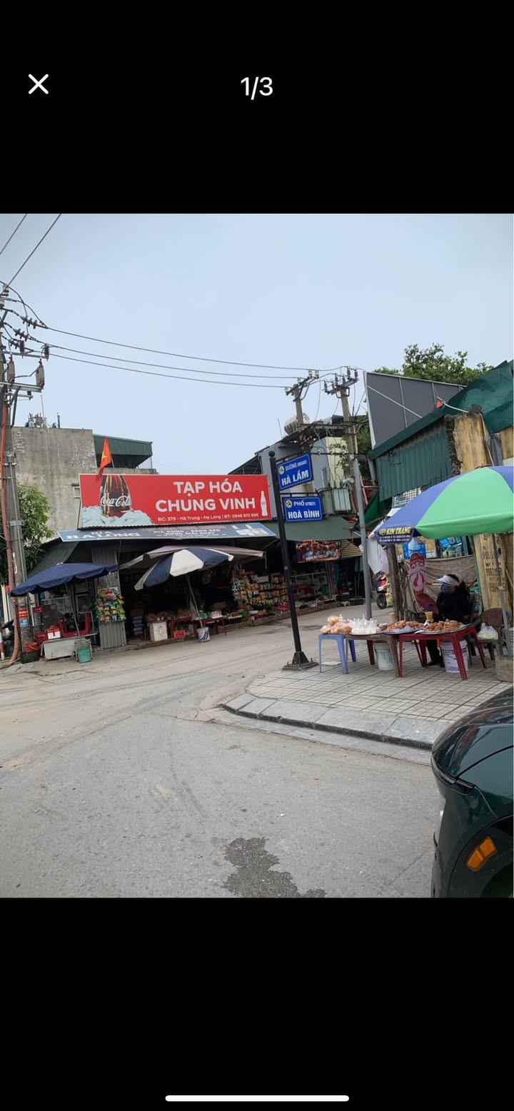 Đất lô góc Hòa Bình, Hạ Long 93.9m² giá 1.6 tỷ - Sổ đỏ chính chủ, ô tô tận đất!