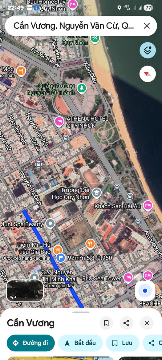 Đất Mặt Tiền Kinh Doanh Cần Vương Quy Nhơn 98m² giá 8 tỷ - Cơ hội đầu tư tuyệt vời!