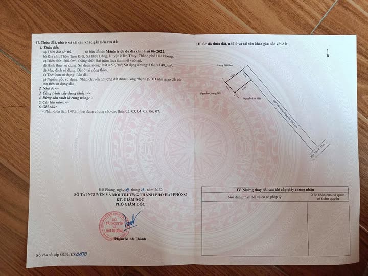 Đất Hữu Bằng Kiến Thụy 59.7m² giá 776 triệu - Ô tô vào tận đất!