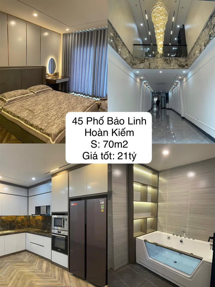 Nhà phố Bảo Linh, Hoàn Kiếm 70m² giá 19.3 tỷ - Dọn vào ở ngay!