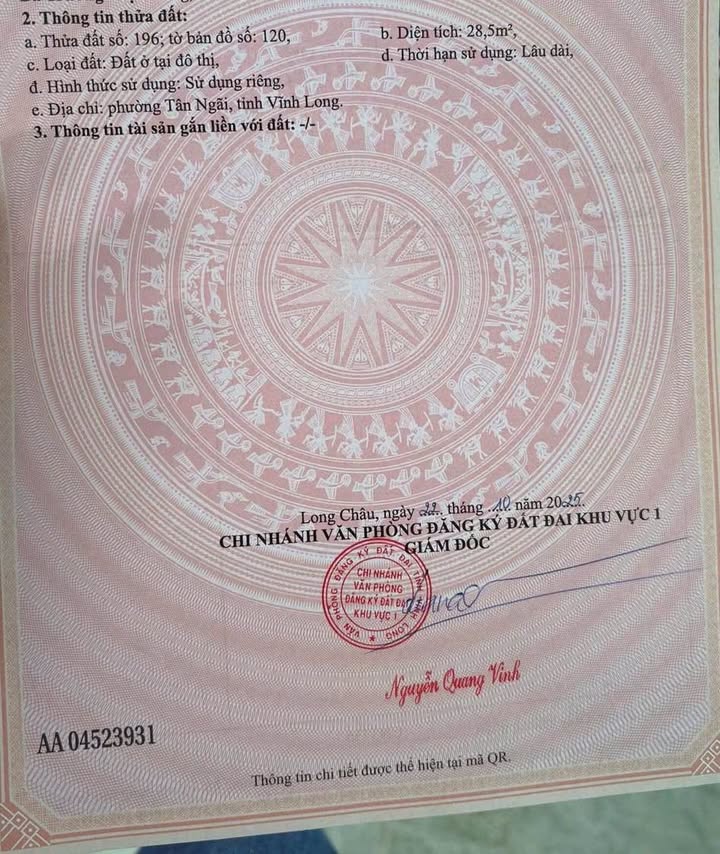 Đất nền thổ cư 28,5m² mặt tiền QL1A - Cơ hội đầu tư không thể bỏ lỡ!