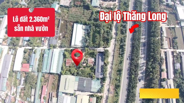 Đất Farm 2360m² tại Hoài Đức - Mặt tiền gần 40m, Sẵn sàng nghỉ dưỡng!