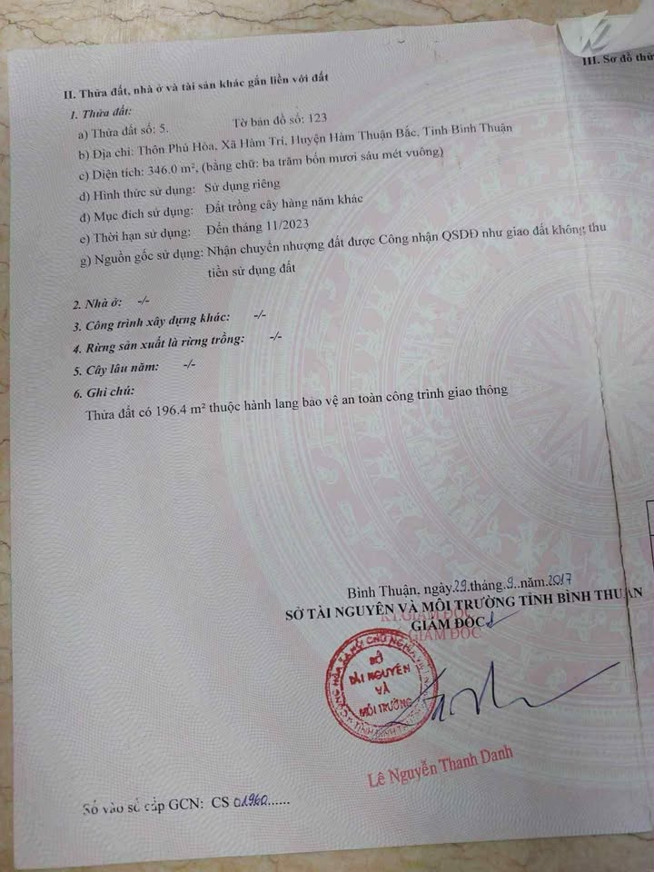 Mặt tiền kinh doanh Quốc lộ 28, Hàm Trí 346m² giá 1 tỷ - Cơ hội đầu tư sinh lời!