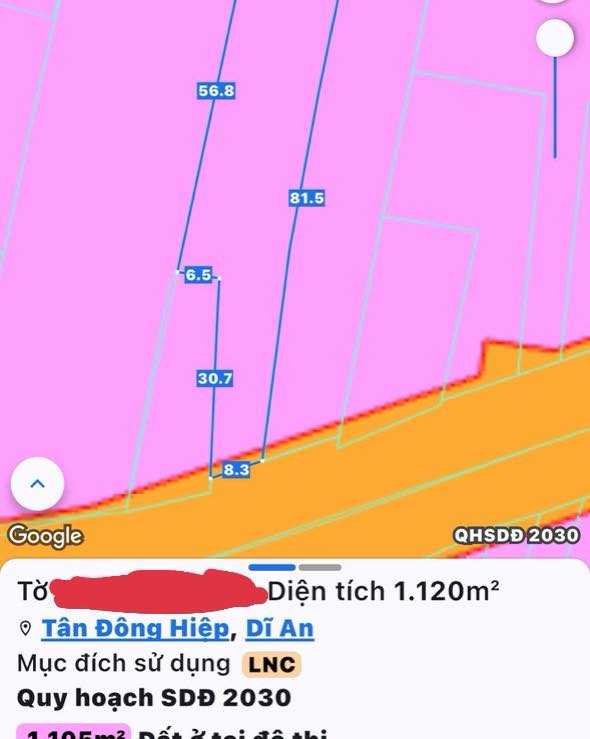 Đất mặt tiền DT743, Tân Đông Hiệp, Dĩ An 1000m² giá 24 tỷ - Cơ hội đầu tư hiếm có!